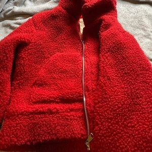Red teddy jacket